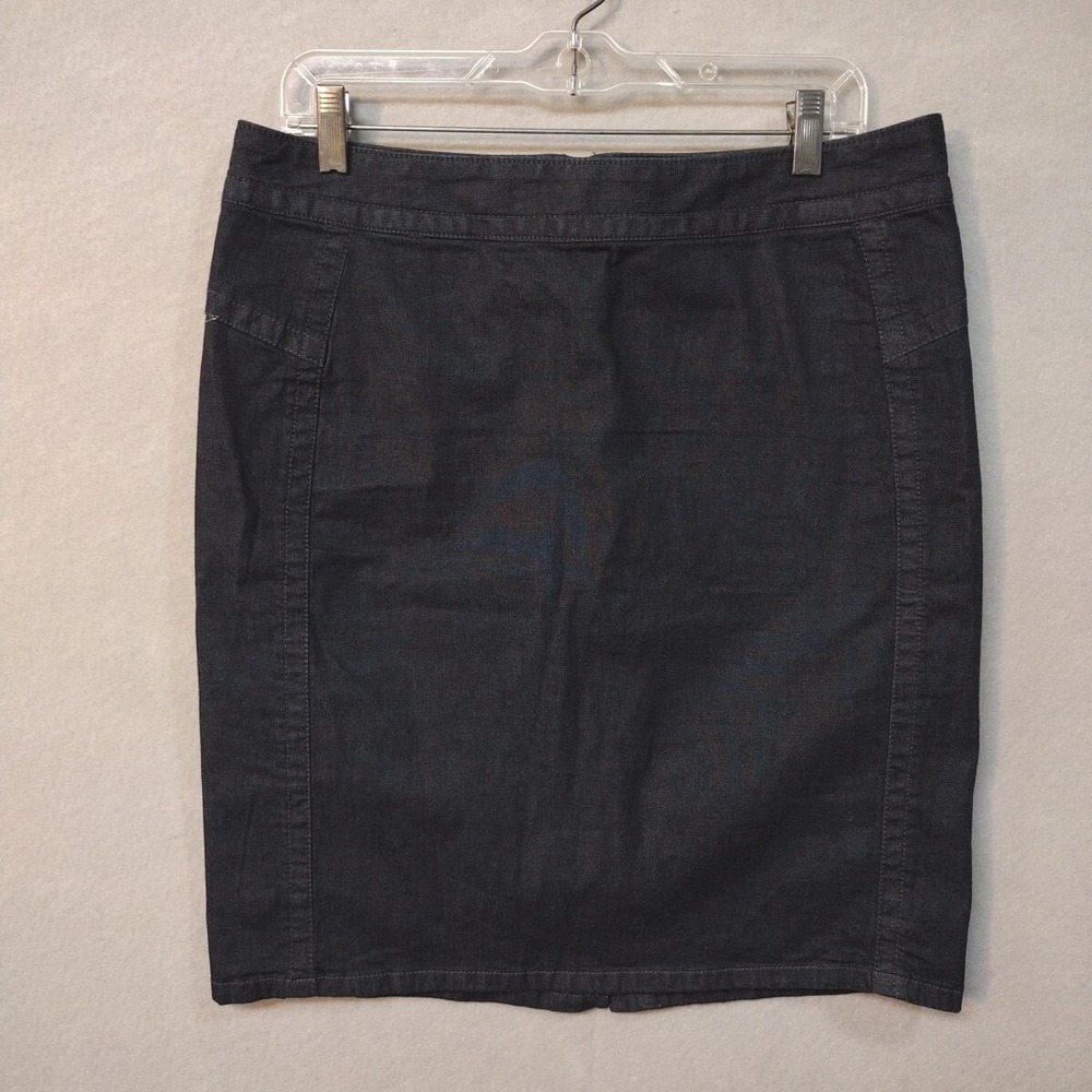 Converse Women 30 Denim Skirt Blue One Star Y2K Zip Back Pockets Pencil Mini